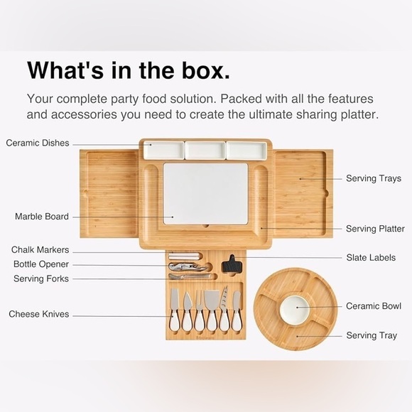 STEDWARE HOLIDAY Charcuterie + Cheese Board Set New in Box FALL CHARCUTERIE - Picture 2 of 12
